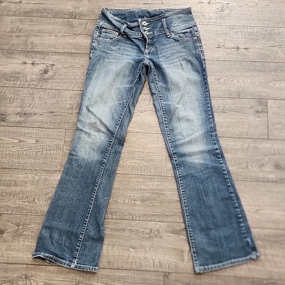 Zco. Women's Jeans Triple Button Size 7 Blue Denim - Picture 3 of 12
